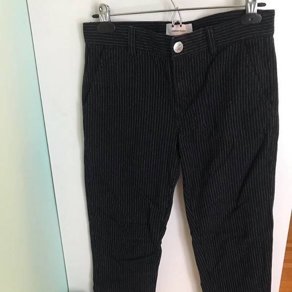 Current/Elliott The Confidant Pinstripe Trouser Pant in Navy Blue Size 24 - Picture 7 of 16